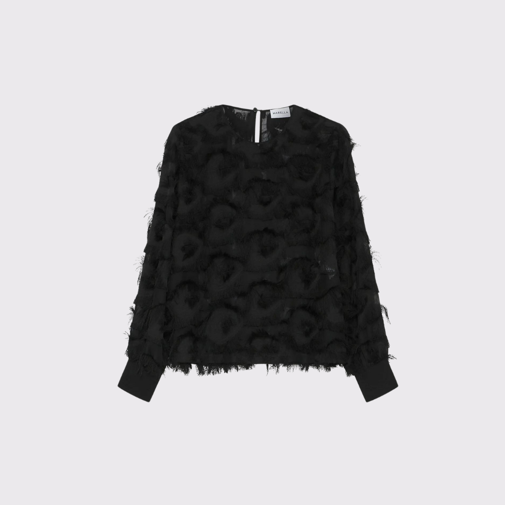 Marella Damien Feather Long Sleeve Top