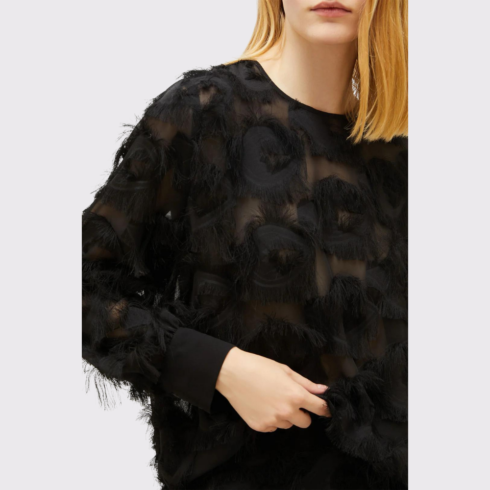 Marella Damien Feather Long Sleeve Top