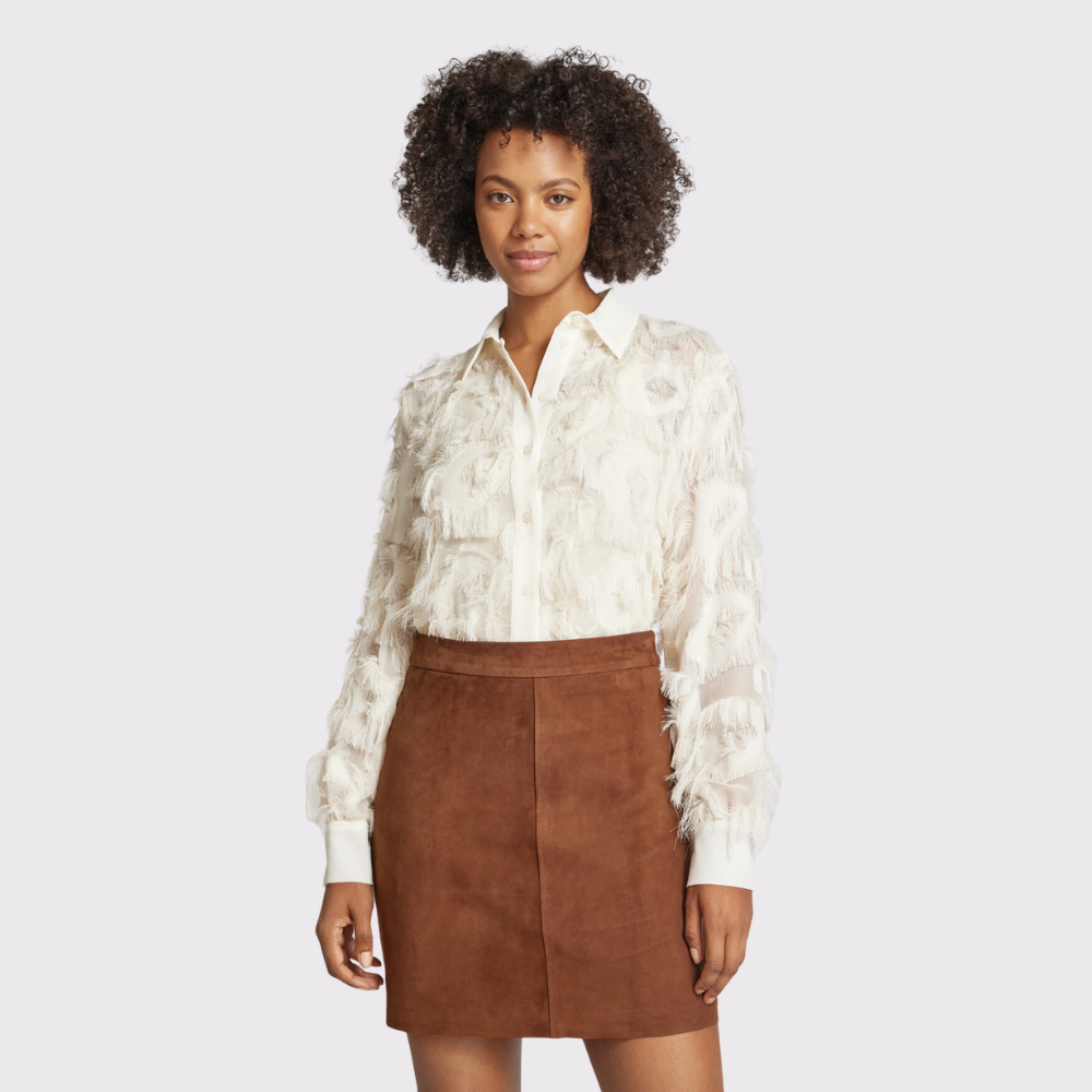 Marella Damien Feather Button Up Blouse