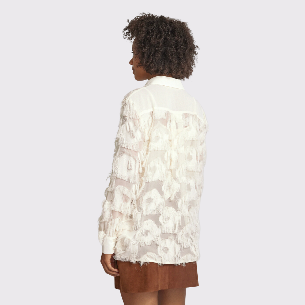 Marella Damien Feather Button Up Blouse
