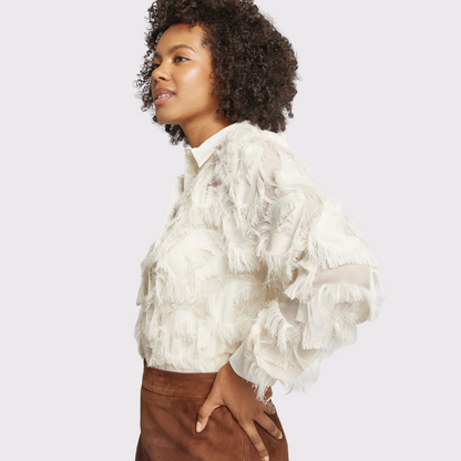 Marella Damien Feather Button Up Blouse
