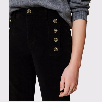 Twinset Velvet Trousers with Buttons