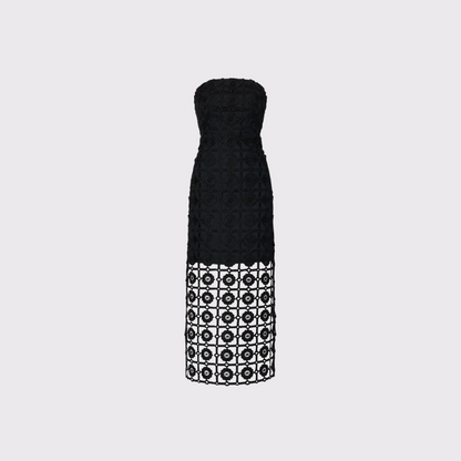 Milly Kait Tile Lace Dress in Black