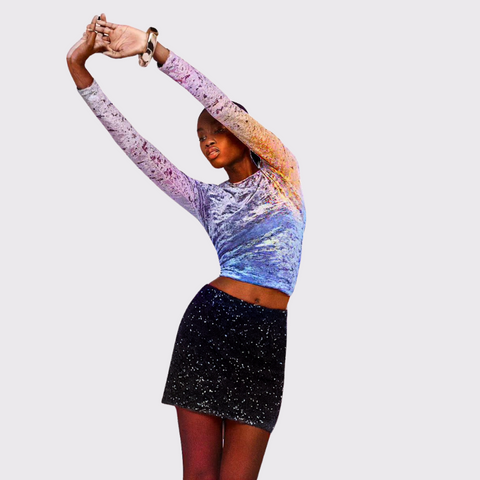 Frame Sequin Mini Skirt