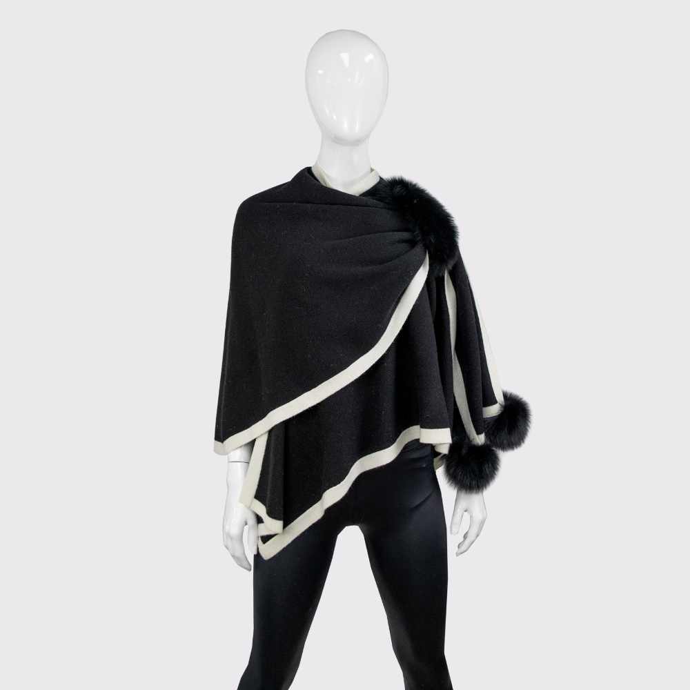 Mitchie's Contrast Detail Knit Wrap