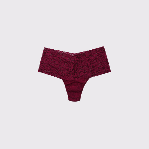 Hanky Panky Retro Lace Thong Sugar Plum Red