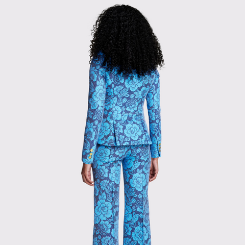 Smythe Taped Pouf Sleeve One Button Blazer