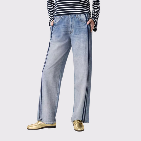 Rag & Bone Miramar Wide Leg Track Style Denim