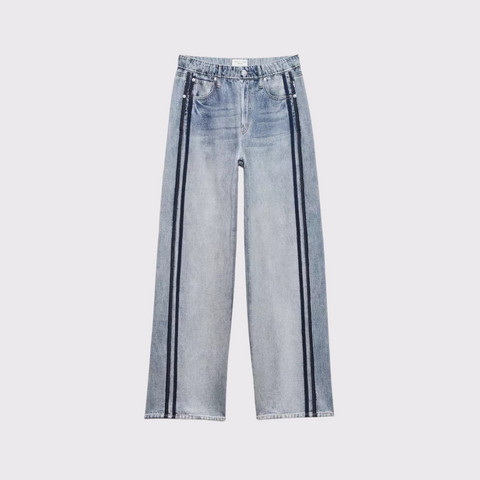 Rag & Bone Miramar Wide Leg Track Style Denim