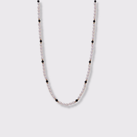 Aynur Jahan Pearl Delight Necklace - Onyx
