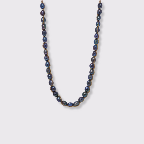 Aynur Jahan Pearl Symphony Necklace - Blue