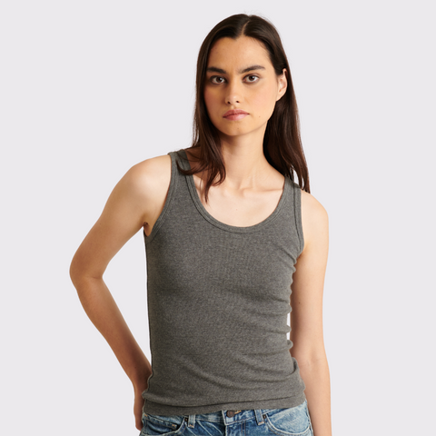 Patrick Assaraf Scoop Neck Rib Tank