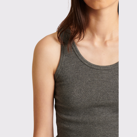 Patrick Assaraf Scoop Neck Rib Tank