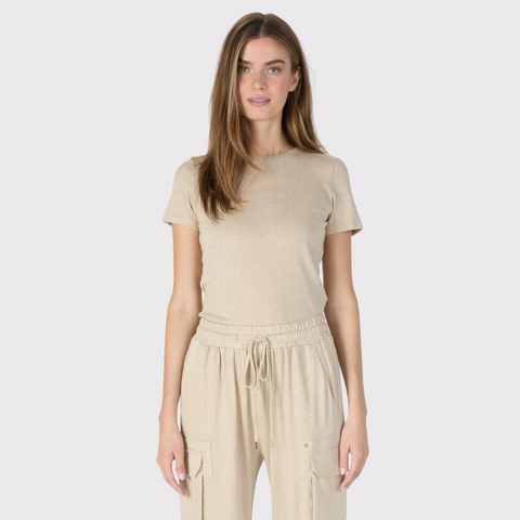 Marc Aurel Gold Lurex Tee