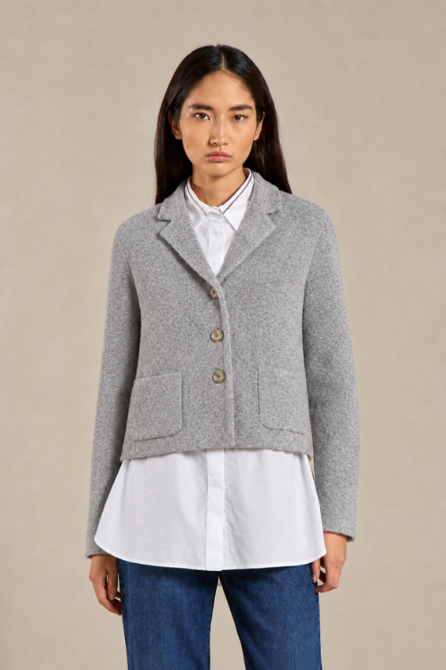 Front Pocket Knit Blazer