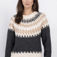 Chunky Fair Isle Crew in Charcoal