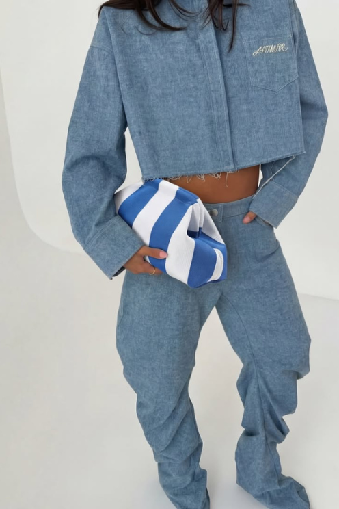 City Girl Pouch Blue/White