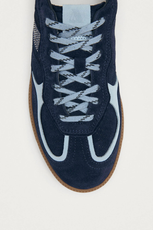 Rife Blue Tones Leather Sneakers