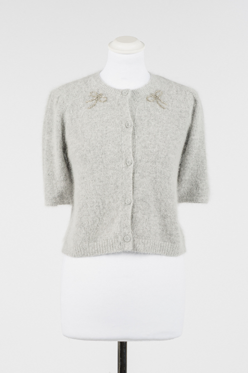 Soft Knit Embellished Cardigan