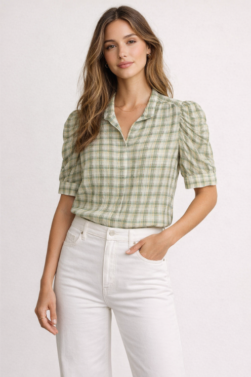 Gillian Blouse - Jade Green