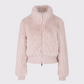 Blush Faux Fur Zip-Up Jacket