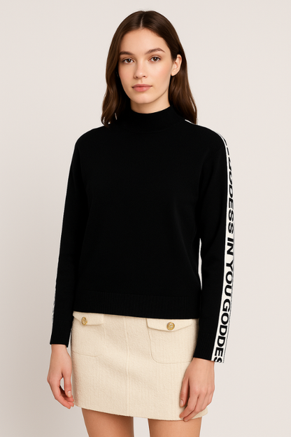 Hera Concept Goddess Sweater in Black