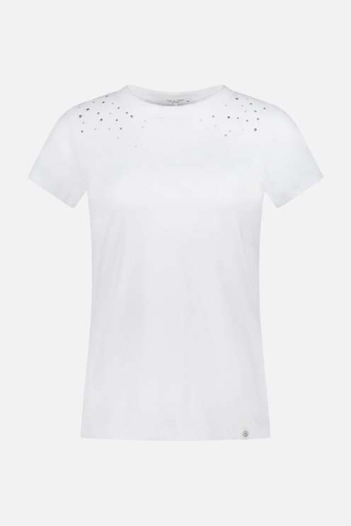 Studded White Tee