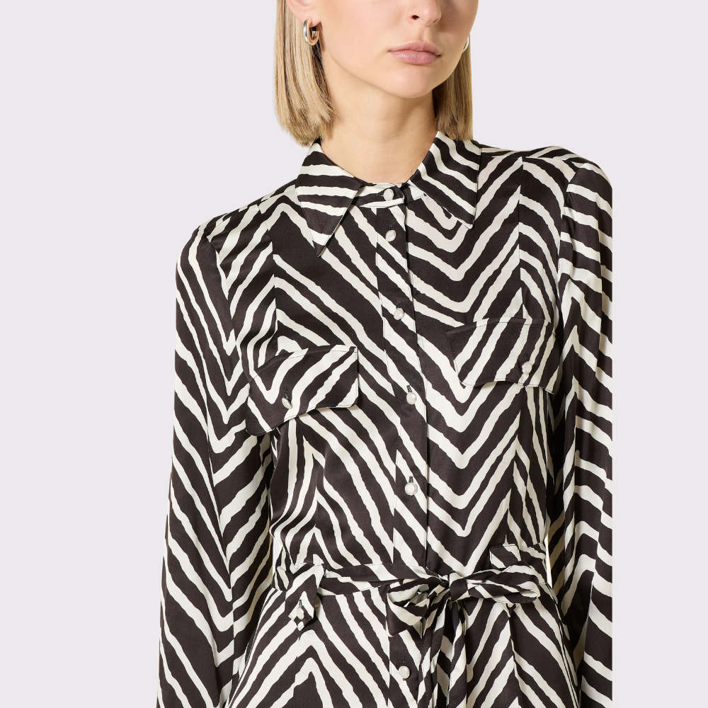 Marc Aurel Satin Shirt Dress