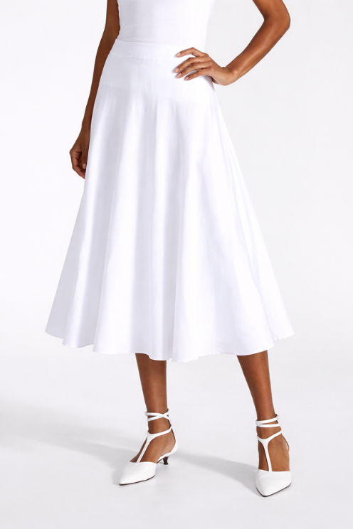Linen Midi Skirt