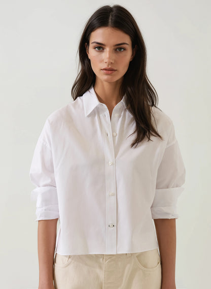 LS COTTON BOXY SHIRT