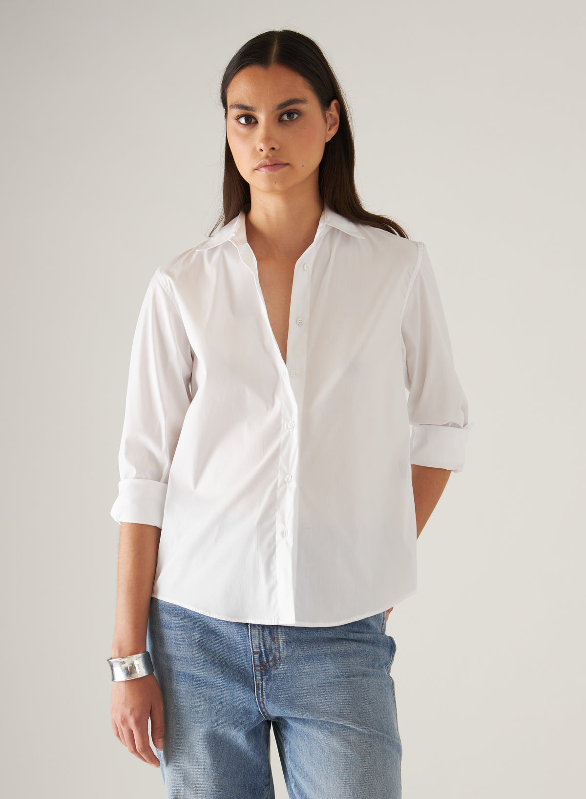 LS COTTON STRETCH CLASSIC FIT SHIRT