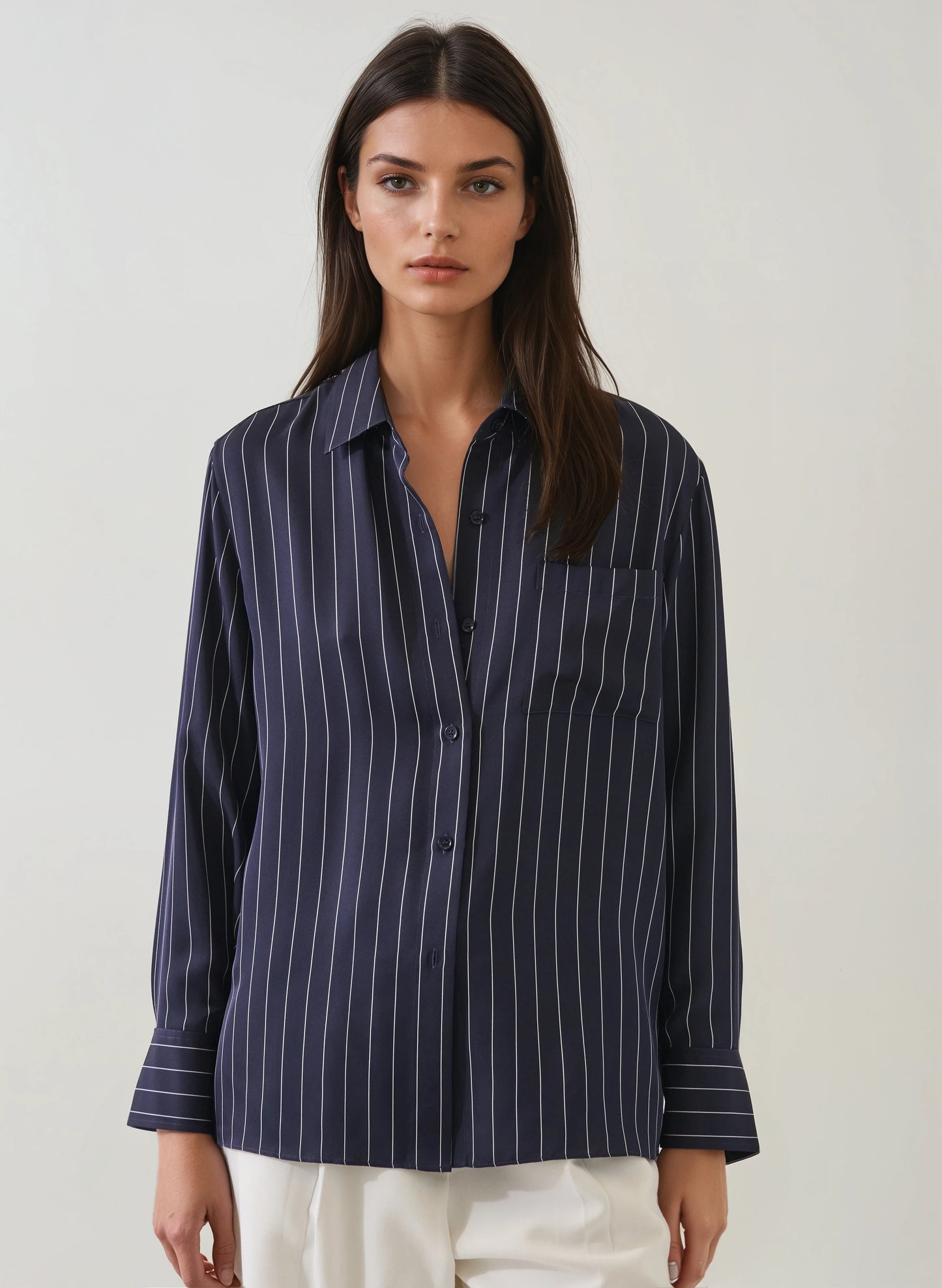 NAVY PINSTRIPE