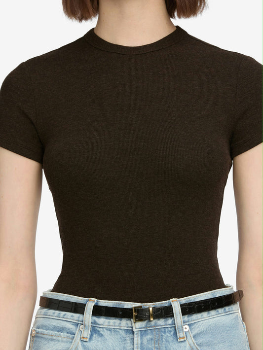 The Rib Baby Tee Coffee Heather