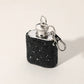 1oz Bling Studded Stainless Steel Mini Flask Bag Charm in Black