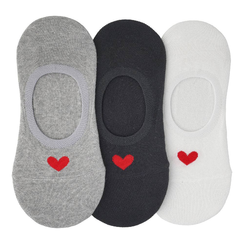 No Show Heart Socks