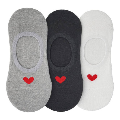 No Show Heart Socks