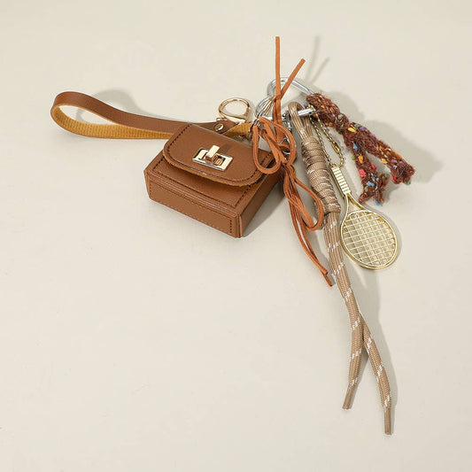 Whimsical Mixed Brown Mini Purse Bag Charm