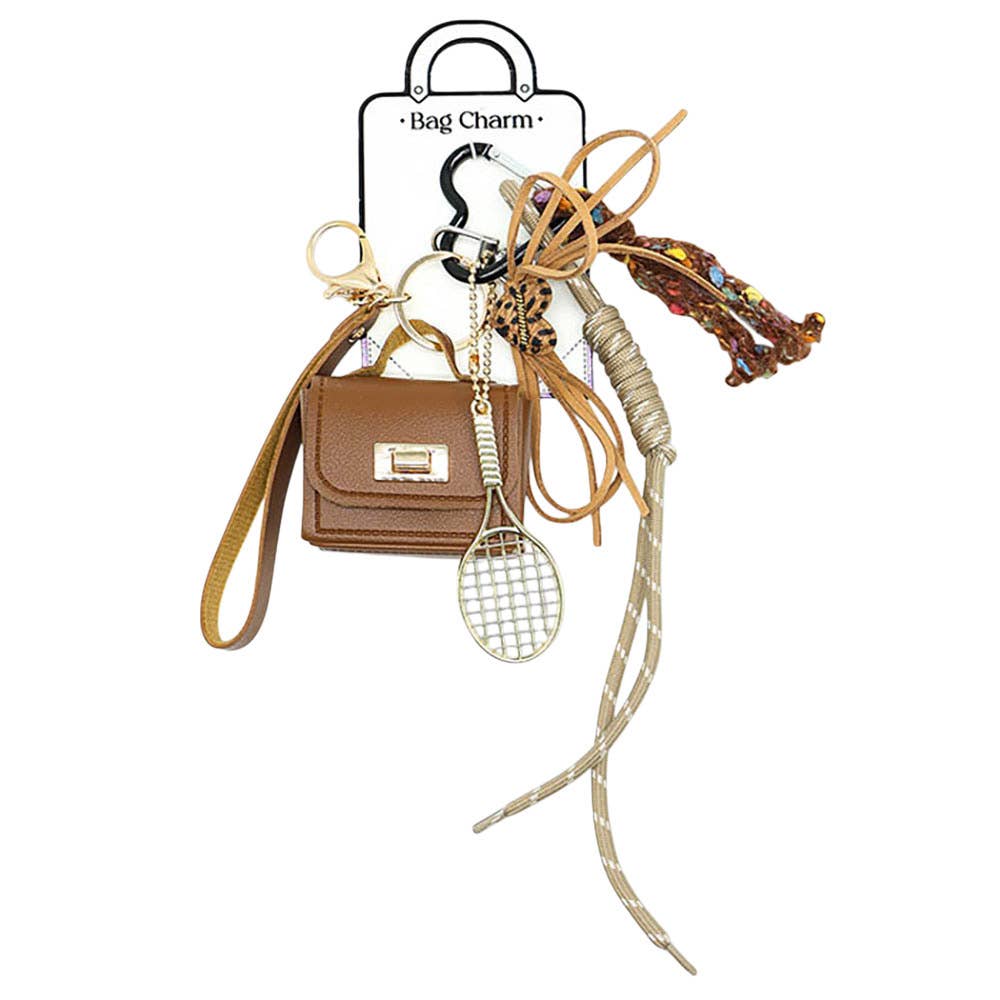 Whimsical Mixed Brown Mini Purse Bag Charm