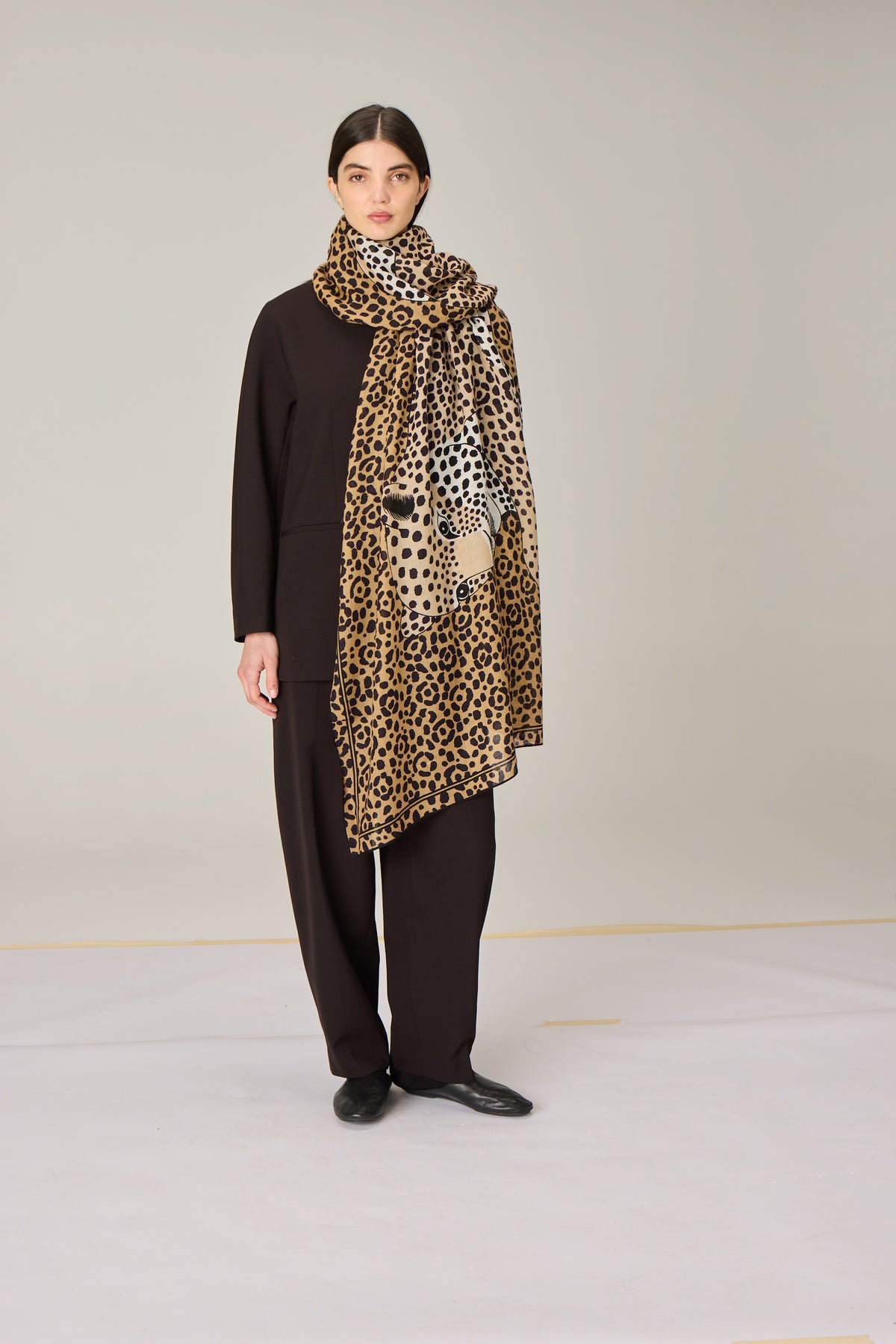 SCARF / ETOLE 100 FELIS BEIGE/BEIGE
