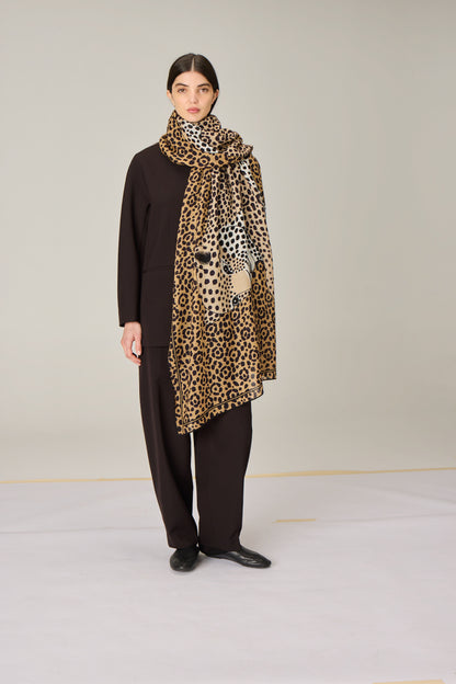 SCARF / ETOLE 100 FELIS BEIGE/BEIGE