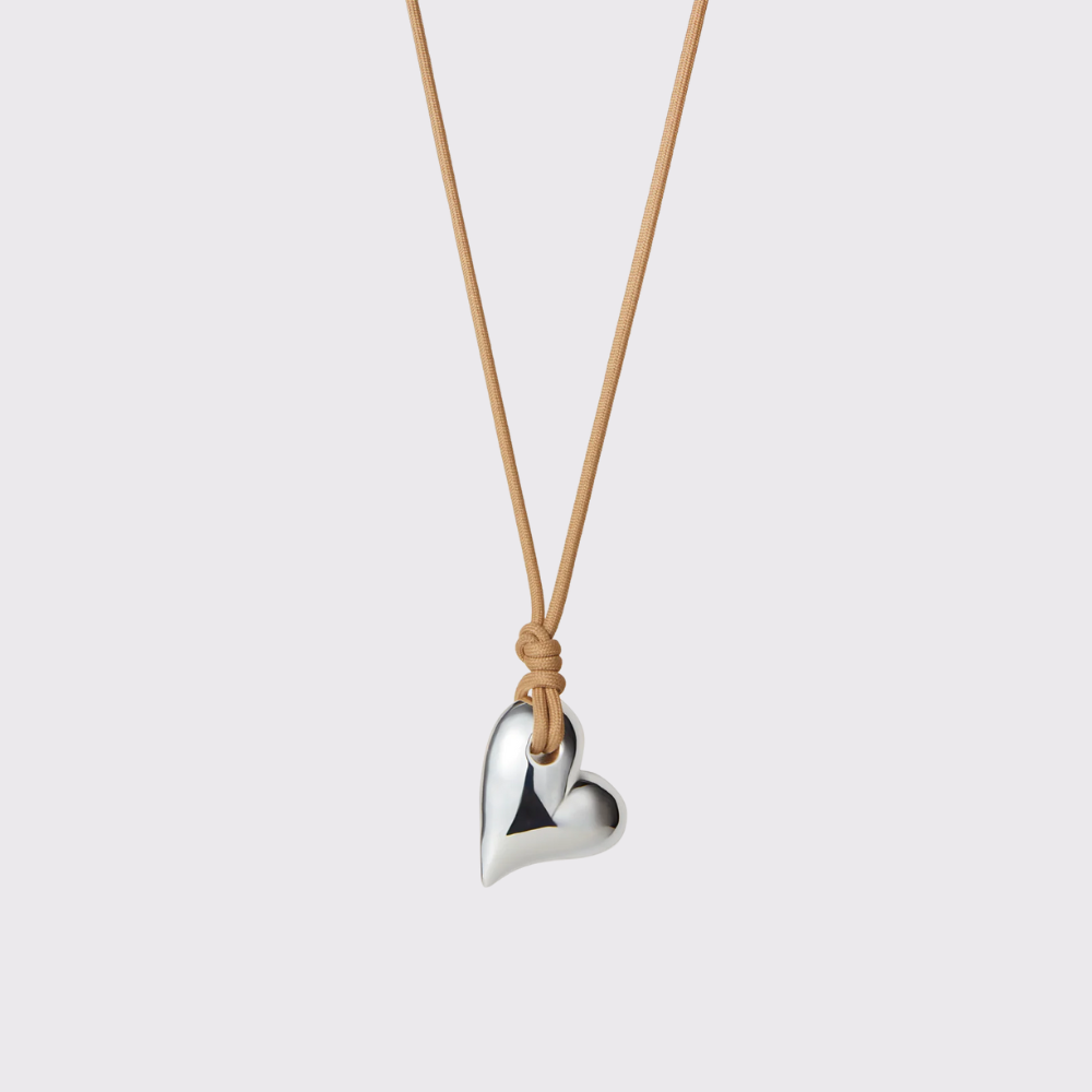 Jenny Bird Art Heart On A String Necklace