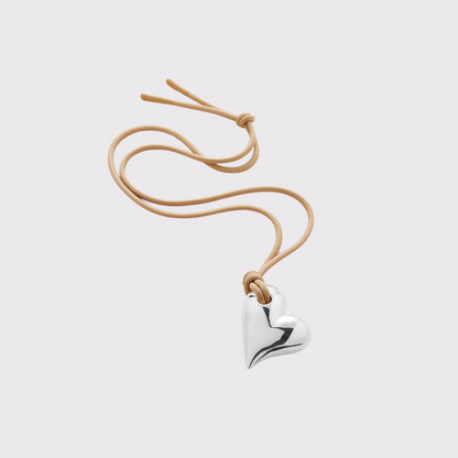 Jenny Bird Art Heart On A String Necklace