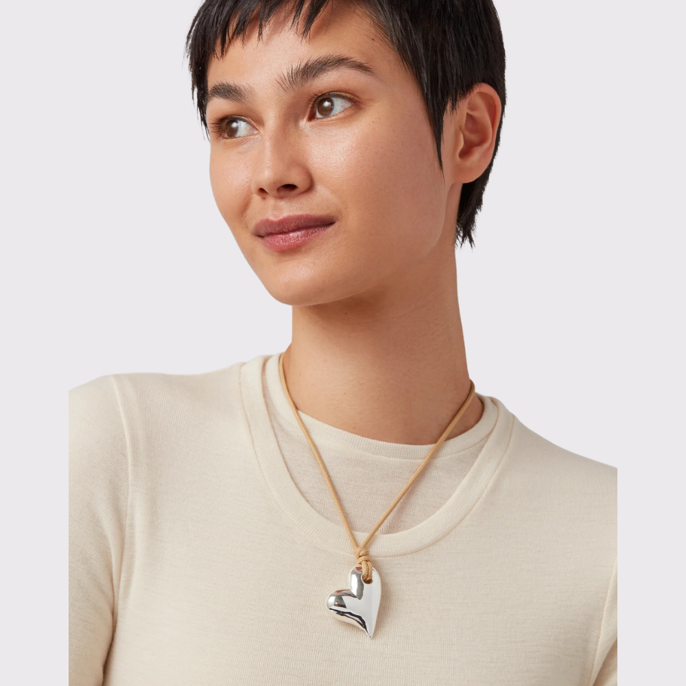 Jenny Bird Art Heart On A String Necklace