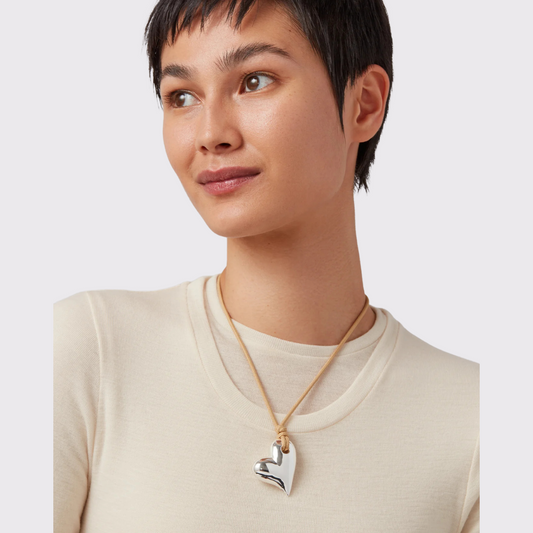 Jenny Bird Art Heart On A String Necklace