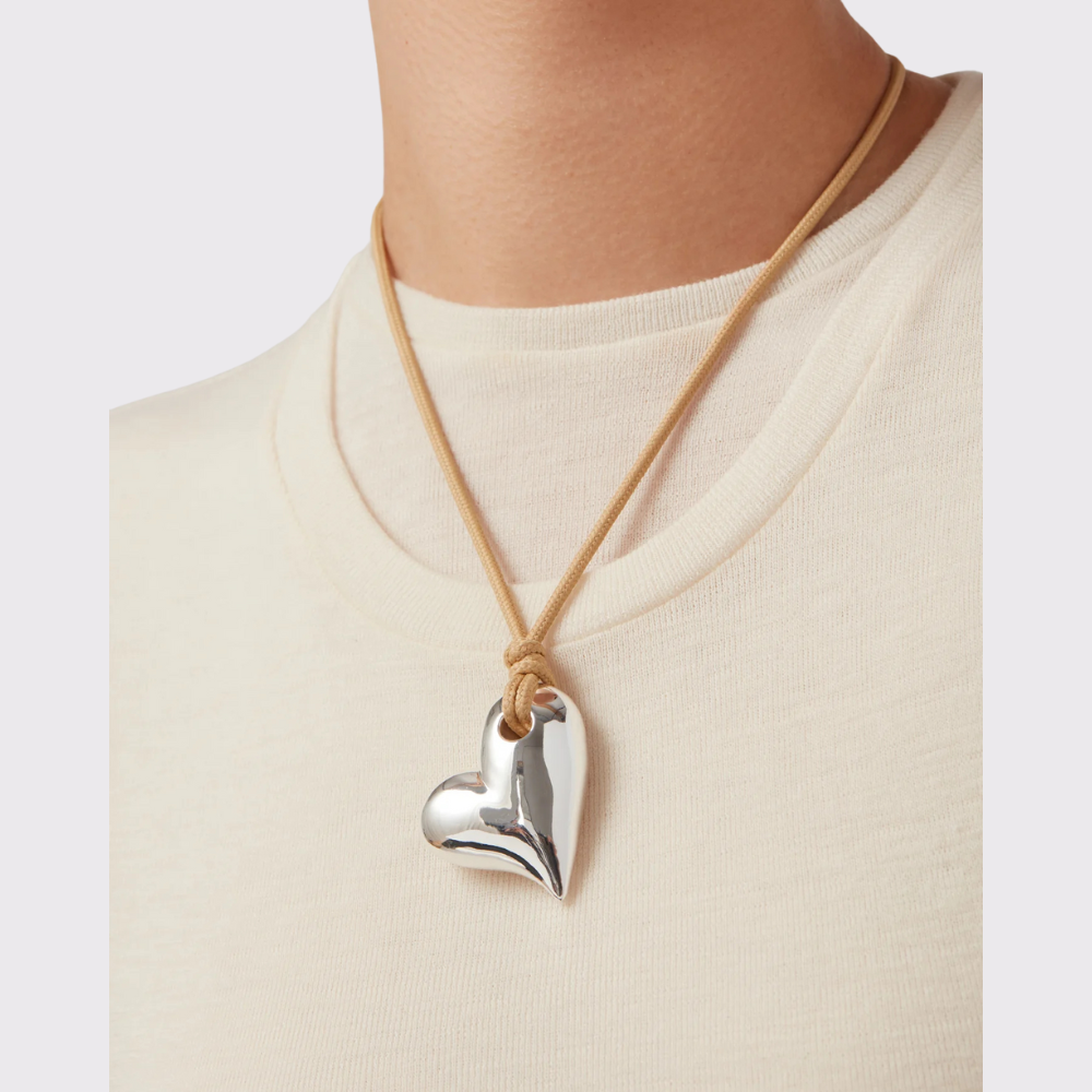 Jenny Bird Art Heart On A String Necklace