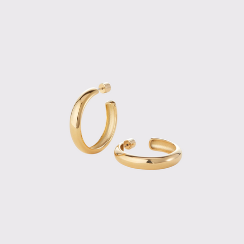 Jenny Bird Staple Hoops Large