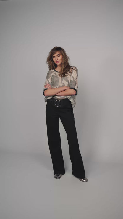 Tulip Print Blouson Top