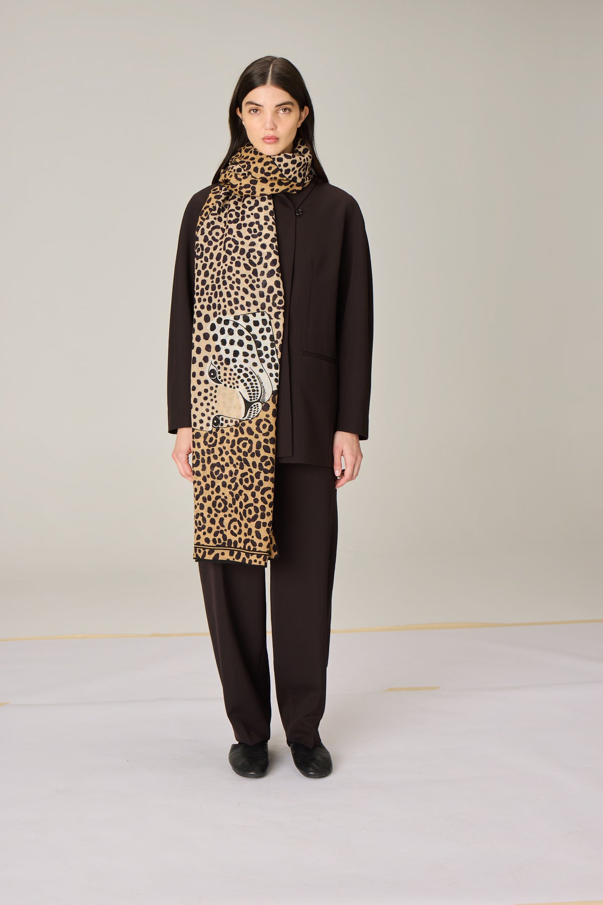 SCARF / ETOLE 100 FELIS BEIGE/BEIGE