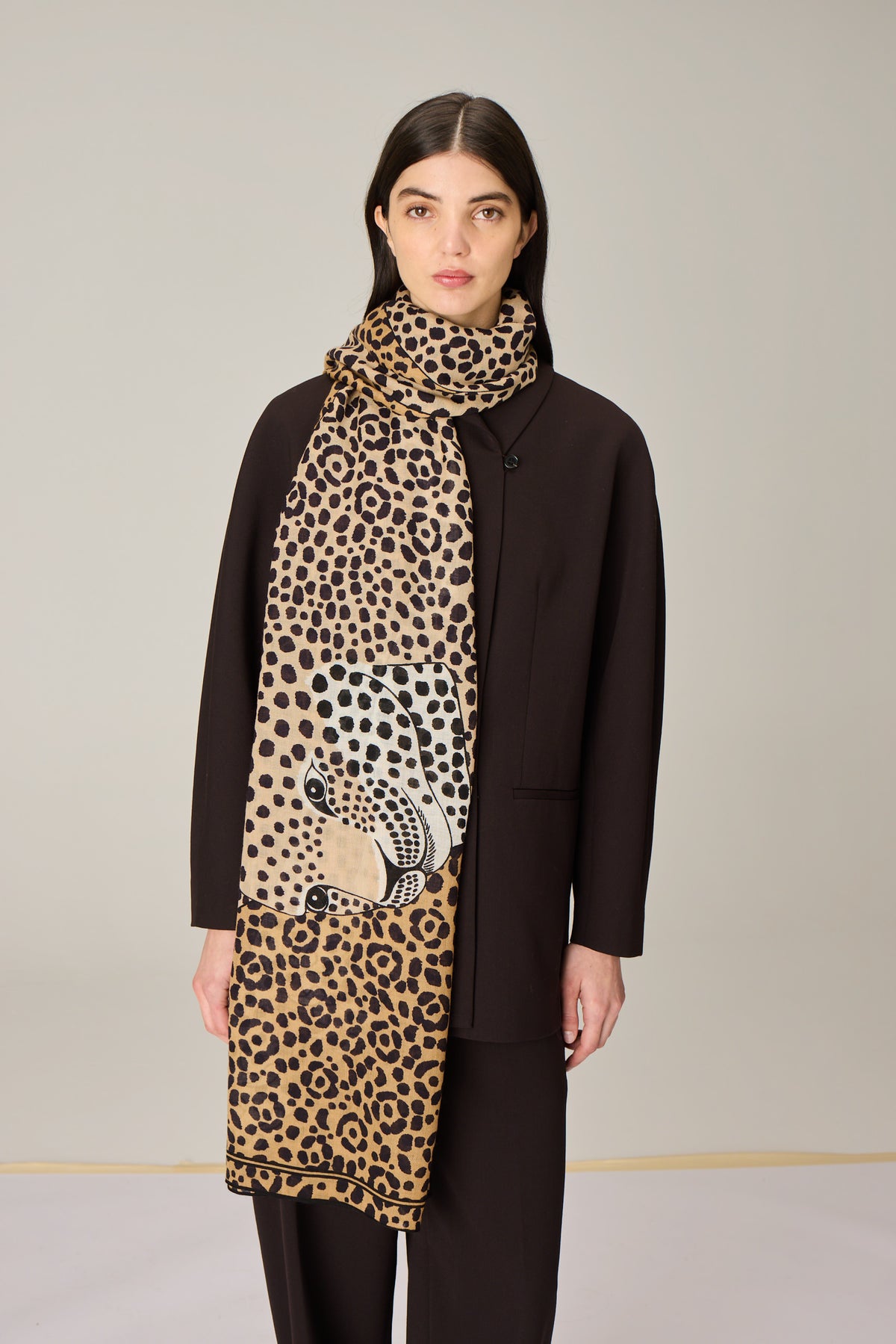 SCARF / ETOLE 100 FELIS BEIGE/BEIGE
