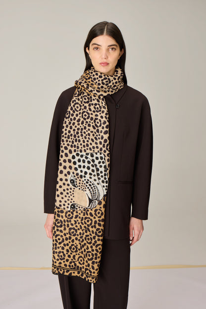 SCARF / ETOLE 100 FELIS BEIGE/BEIGE